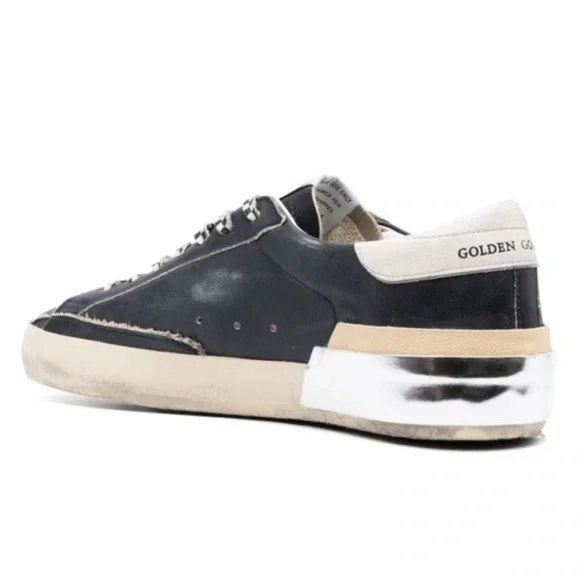Golden Goose Men Superstar Sneaker Black White Silver, NIB Auth